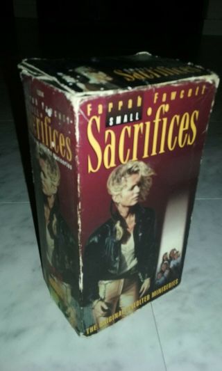 Small Sacrifices Farrah Fawcett Tv Mini - Series Uncut Rare 3 Vhs Boxset 1995