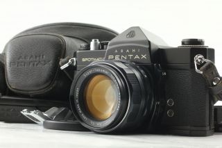 [exc,  5] Rare Asahi Pentax Spotmatic Sp Black,  Smc Takumar 50mm F/1.  4 From Japan
