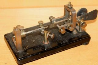 Antique Vintage Telegraph Signal Key Keyer Bug Morse Code 19