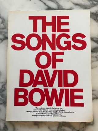 David Bowie - The Songs Of David Bowie Rare Paperback Songbook 1977 Vgc