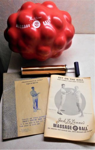Vintage Jack Lalanne Massage O Ball W Box Books Pump Rare