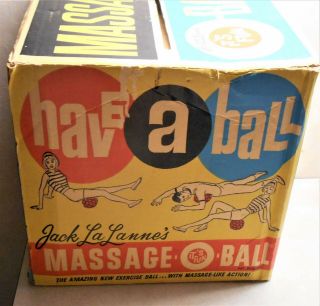 Vintage Jack LaLanne Massage O Ball w Box Books Pump RARE 3