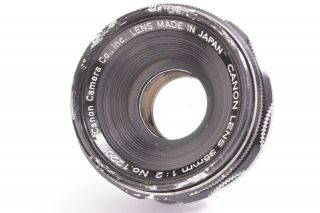 Canon 35mm/f2 Leica 39mm Lmt Screw Mount Rare 12209