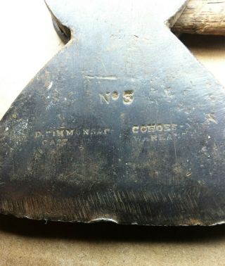 Antique Carpenters Axe Or Hatchet Stamped No.  5,  D Simmons & Co.  Cohoes Ny 1860