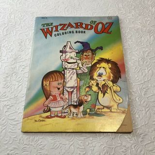 Vintage The Wizard Of Oz Coloring Book Color By Number Dorothy Rare Distressed