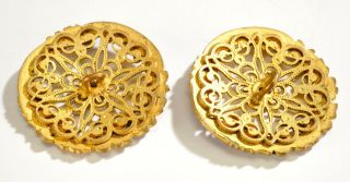 2 - ANTIQUE 19th CENTURY FRENCH GILT BRASS & CHAMPLEVE ENAMEL BUTTONS - RARE 2