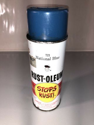 Vintage Rustoleum Spray Paint Can 721 National Blue 1973 Full Rare Scotty Krylon