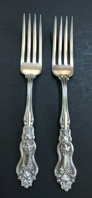 2 Dinner Forks 7.  5 " Moselle 1906 Silverplate American Silver Co Int 