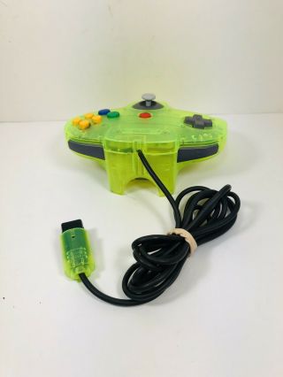 RARE N64 Funtastic Neon Green Controller tight stick 3