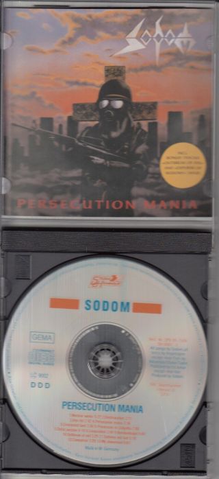 Sodom - Persecution Mania (steamhammer).  Rare.