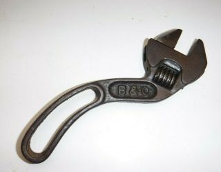 B & O Railroad Adjustable Wrench 6 Inch Antique Baltimore & Ohio Rr
