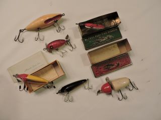 2 Vintage Al Foss Tins Plus Misc.  Fishing Lures - Lures