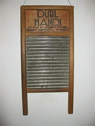 Vintage Dubl Handi Washboard,  18 " X 8.  5 "