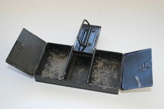 Vintage Metal Lockable Box with Key 3