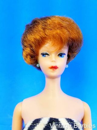 1st Issue Titian Bubble Cut Barbie Doll 850 W/oss - Vintage 1960 