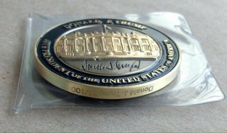 Rare Limited President Donald Trump 2 " White House Signed Challenge Coin 34/100