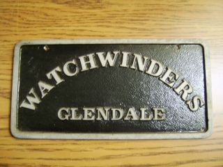 Rare Vintage Watchwinders Car Club Plaque Glendale California Arizona Nr