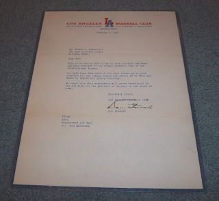 Los Angeles Don Stewart Signed Autographed Letter 1954 Vintage Rare Envelope