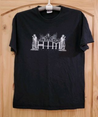 Him Love Metal T - Shirt Rare Vintage Concert Ville Valo Goth Finland Suomi Size L