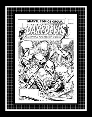 Gil Kane Daredevil 119 Rare Production Art Cover