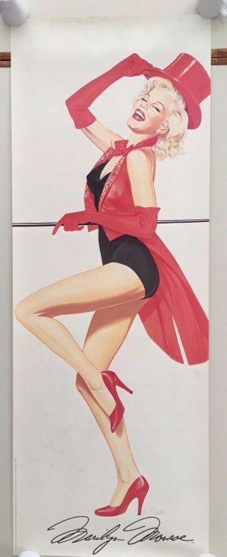 Marilyn Monroe,  Gentlemen Prefer Blondes,  Rare 1988 Xl 62,  5x22,  9 " Door Poster