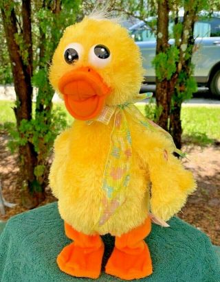 Rare Vintage Kids Of America Duck W/sound 12 " Plush Stuffed Animal Toy See Video