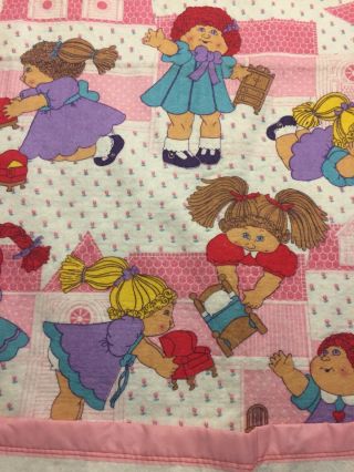 Vintage Cabbage Patch Doll Lrg.  Twin Or Full Blanket RARE Bedding EUC 2