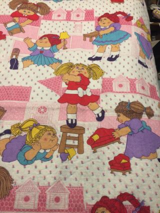 Vintage Cabbage Patch Doll Lrg.  Twin Or Full Blanket RARE Bedding EUC 3