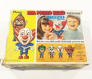 Vintage Hasbro Mr.  Potato Head And Friends Bozo The Clown Box Rare Htf Toy Game