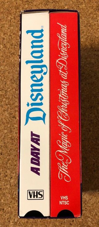 Rare Disney VHS Set - A Day At Disneyland/the Magic Of Christmas At Disneyland 2