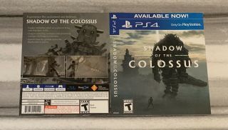 Ships Same Day Rare Gamestop Display Shadow Of The Colossus Ps4 Cover Art Only