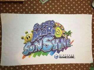 Rare Mario Sunshine Brothers Toys - R - Us Promo Beach Towel Gamecube Nintendo