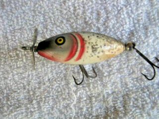 Rare Vintage Pflueger Baby Scoop Topwater Crippled Wood Lure Lures