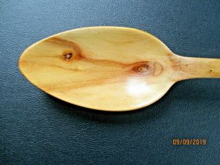 Antique American folk art hand carved wood wooden spoon Old Town Maine 3