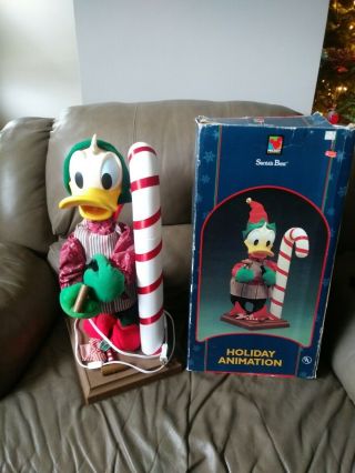 Santa’s Best Mickey Unlimited Disney Donald Duck Animatronic Figure 1996 Rare