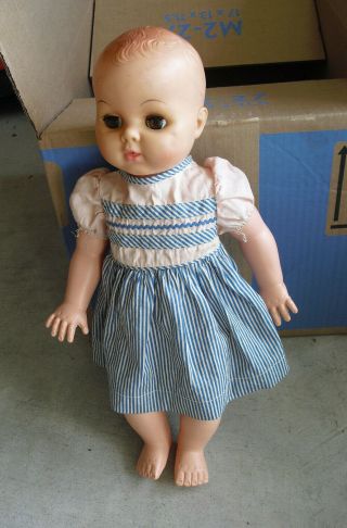 Vintage 1960s Ae 478 19 Vinyl Plastic Baby Girl Character Doll 17 " Tall