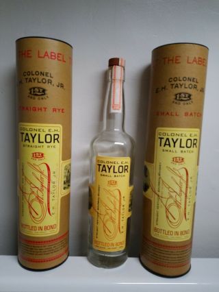 Colonel E H Taylor Rare Kentucky Bourbon Empty Bottle And Box