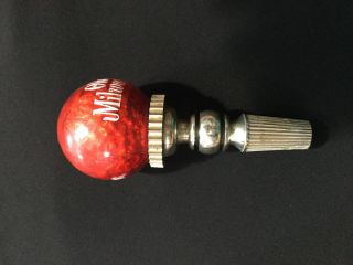 Rare Vintage 1969 OLD MILWAUKEE Red Globe Beer Tap Handle knob 6 