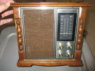 Antique Vintage Transistor Radio Rca Rzc 259 L Maple Table Top Radio