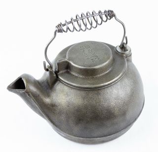 Antique Wagner Ware Cast Iron Kettle Teapot Steamer