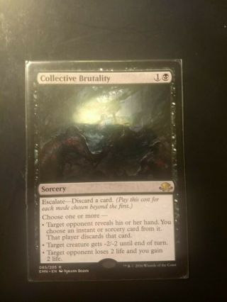 Mtg Collective Brutality Eldritch Moon Rare - Nm
