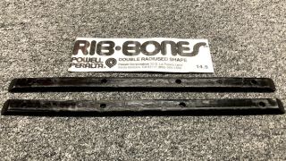 Vintage Powell Peralta 14.  5” Black Rib Bones Skateboard Rails Ugly Stix