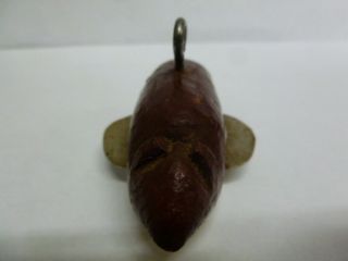 VINTAGE MINNESOTA HAND MADE - HAND PAINTED WOODEN SPEARING DECOY - 2