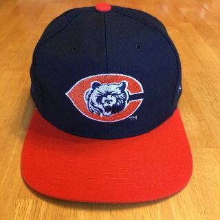 Rare Vintage Vtg 90s Starter Nfl Chicago Bears Snapback Hat In Navy Blue Orange