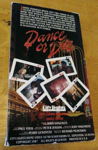 Dance Or Die Vhs Rare 80s Horror Slasher Sov City Lights Home Video Gore 2