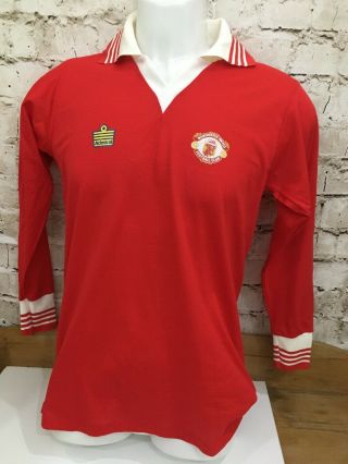Vintage 1976 Admiral Manchester United Football Shirt Top Small Mens 36” Rare Og