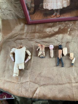 Antique Doll Parts Lot— - 1