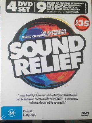 Sound Relief 4 X Dvd Set As Midnight Oil Split Enz Barry Gibb Rare