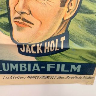 Rare 1930 ' s French Movie Poster DIRIGEABLE Columbia Film Graves & Holt 3