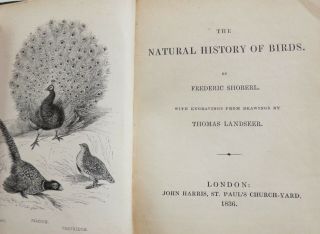 Rare Book 1836 The Natural History Of Birds Engraved By Landseer